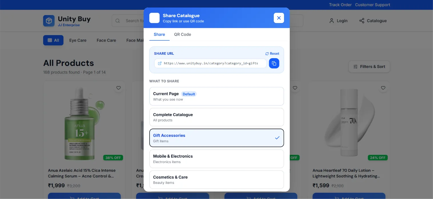 Unity Buy interface screenshot 2
